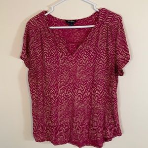 Lucky Brand Fushia and Tan Top